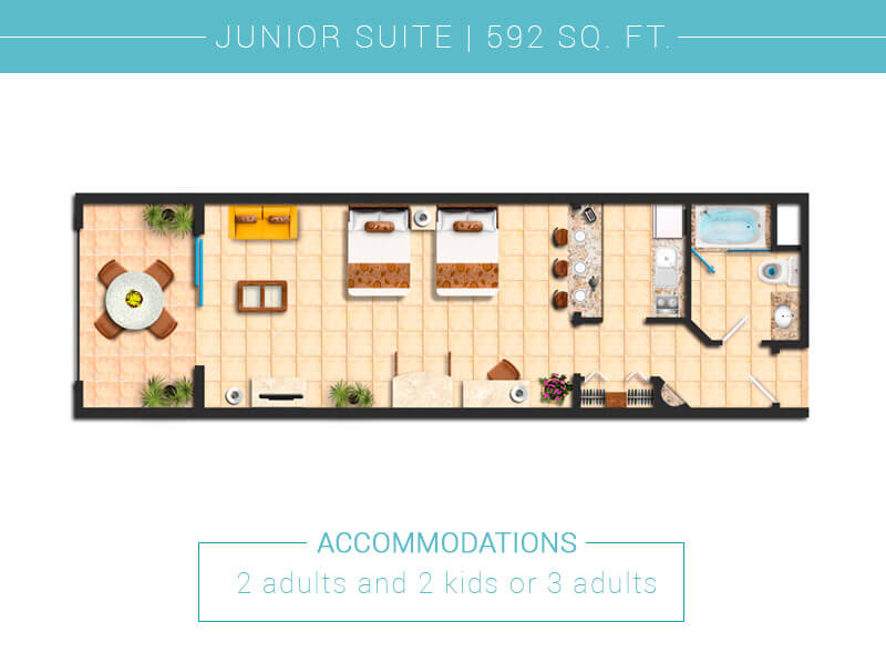 Junior suite floorplan